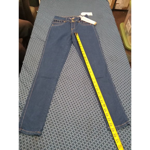 WAIST 28 INCHES SIZE 5 SKINNY JEANS STRETCH DENIM PUSH UP  5-4 CTP16 SZ5 - Picture 7 of 11